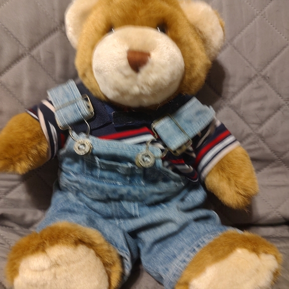 Build-A-Bear Other - Vintage Build A Bear Plush Light Brown Bear Brown Nose Stuffed Animal 1990s 15"